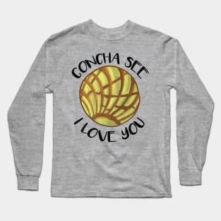 Concha See I Love You Yellow Humor Pun Long Sleeve T-Shirt